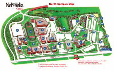 University Of Nebraska Omaha Campus Map UNO North Campus Map | National Teach In: Global Warming   Omaha